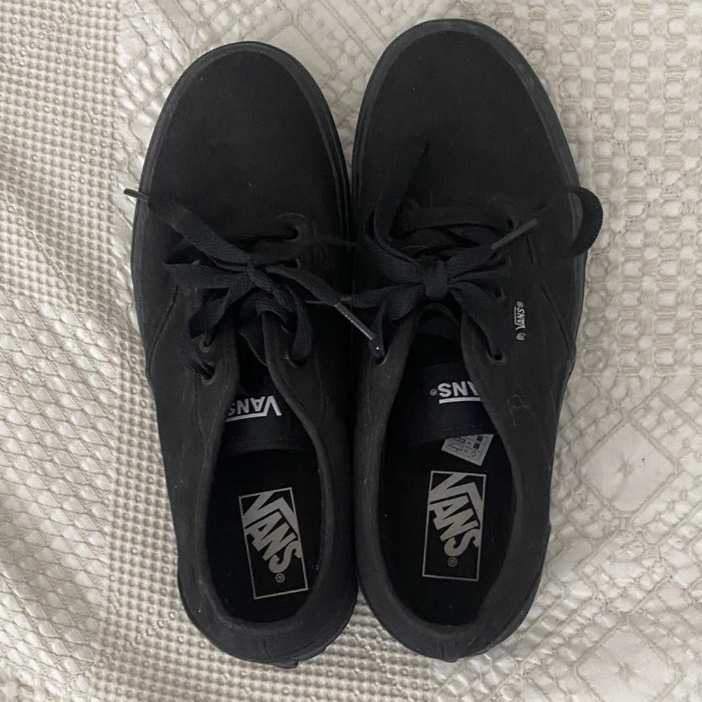 Vans Men's Atwood low top  like new All-Black Canvas Sneakers 8.5 - Picture 6 of 6